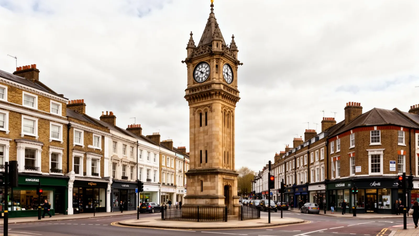 Lewisham Clock Tower at the junction of Lewisham High Street, South East London